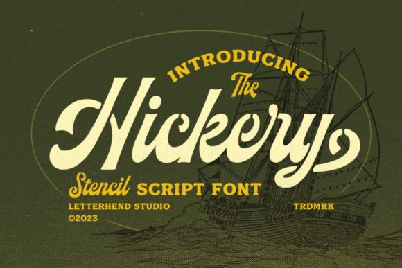 Hickery: The Perfect Stencil Script for Vintage Designs